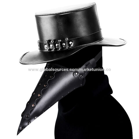 Máscara de Médico da Peste com Bico Longo para Cosplay Steampunk de Halloween, Adereços de Material de Látex