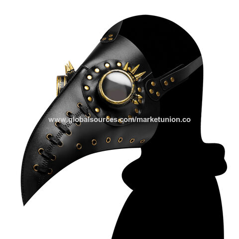 Máscara de Médico da Peste com Bico Longo para Cosplay Steampunk de Halloween, Adereços de Material de Látex
