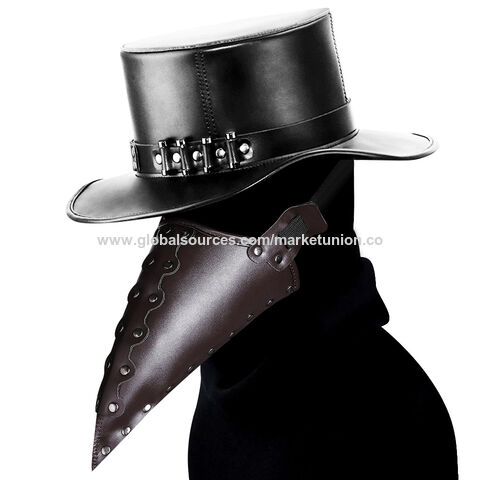 Máscara de Médico da Peste com Bico Longo para Cosplay Steampunk de Halloween, Adereços de Material de Látex