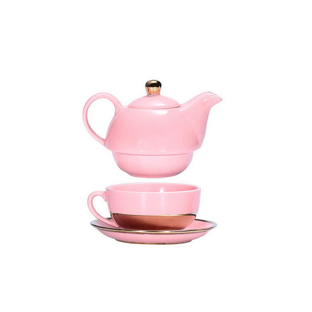 Modern Afternoon Teapot Cup And Saucer Set Pink White Box Mugs Nordic ...