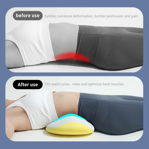 Almofada de pescoço para carro e suporte lombar em espuma de memória para terapia nas costas, ideal para dormir no carro, cadeira de escritório e cama.