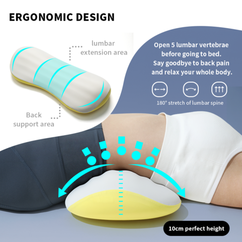 Almofada de pescoço para carro e suporte lombar em espuma de memória para terapia nas costas, ideal para dormir no carro, cadeira de escritório e cama.
