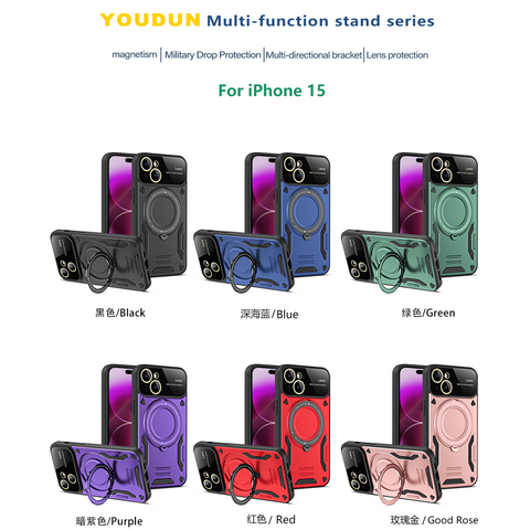 Bestseller: Ringhalter-Handyhülle mit Magnet, TPU+PC für iPhone 16, iPhone 15, 14, 13, 12, 11.