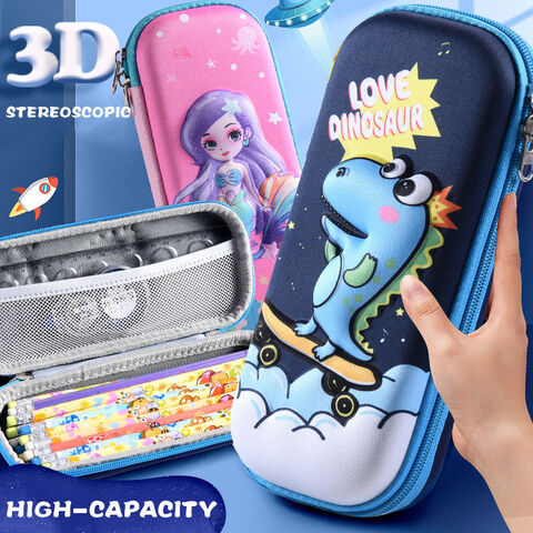 Nuevo Estuche de Lápices de Dibujos Animados 3D Estéreo, Estuche de Papelería Multifuncional de Gran Capacidad para Estudiantes de Primaria