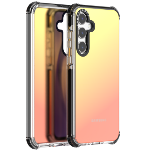Coque de téléphone rigide en PC antichoc à spectre coloré dégradé arc-en-ciel de haute qualité pour Samsung Série A35