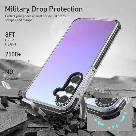 Coque de téléphone rigide en PC antichoc à spectre coloré dégradé arc-en-ciel de haute qualité pour Samsung Série A35