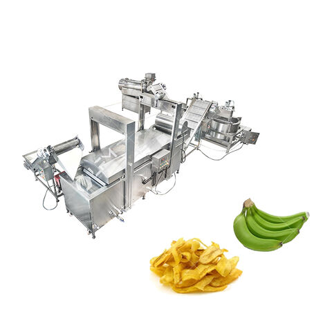 Linha de processamento automática de chips de banana-da-terra para plantas de banana-da-terra