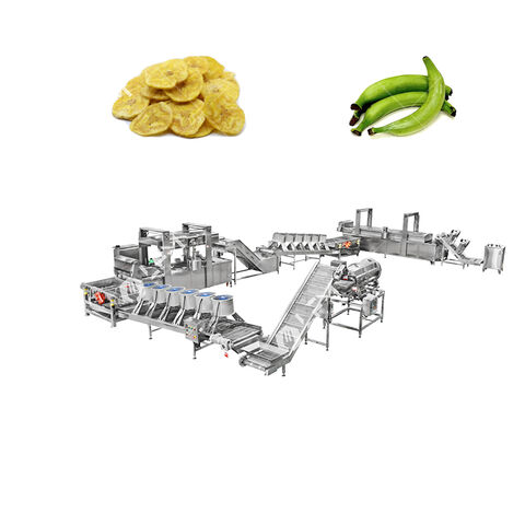 Multifunktionale automatische Maschine für lange Bananenchips - Industrielle Herstellung von Bananen-Snacks