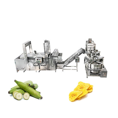 Multifunktionale automatische Maschine für lange Bananenchips - Industrielle Herstellung von Bananen-Snacks