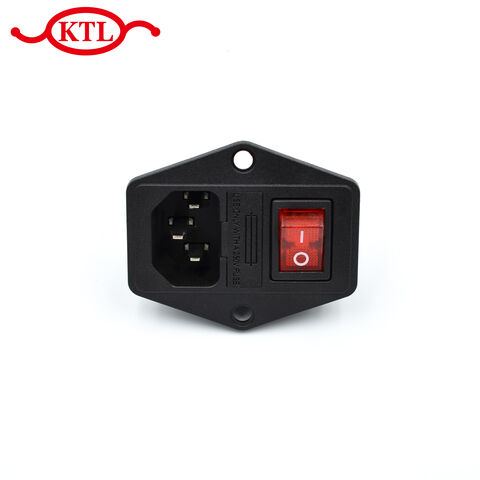 Tomada de alimentação CA 250V, 3 pinos HD14-7P com interruptor de balancim, direto do fabricante