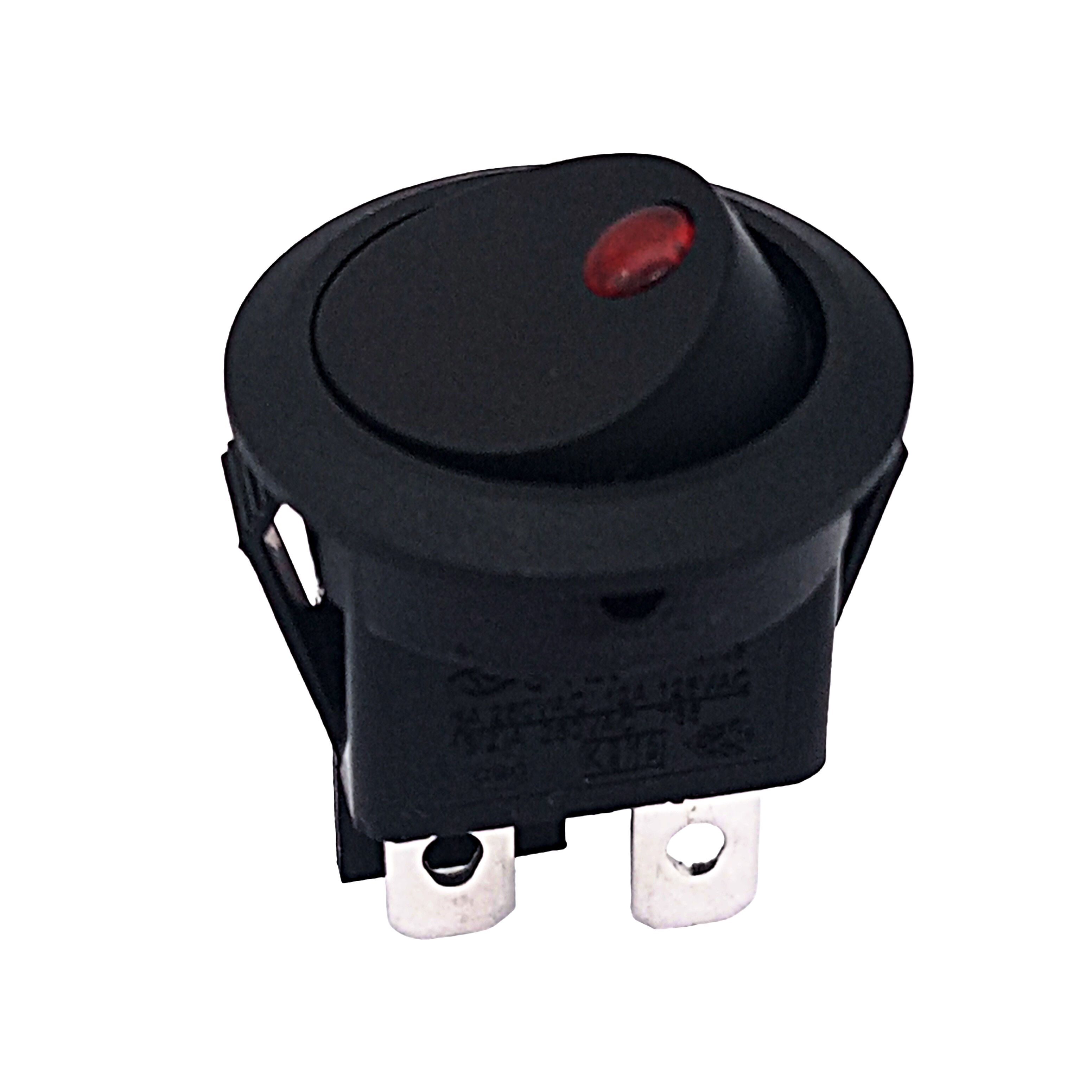 Manufacturer 3 Pin Round Rocker Switch (on)- Off With Led Lamp Round ...