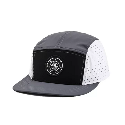 Gorra Snapback de 5 Paneles de Nylon Ligero con Insignia Tejida Personalizada de Alta Calidad y Estilo de Diseñador