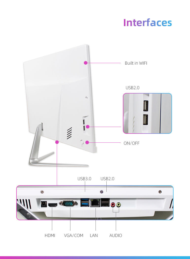 Newest 22-27 Inch I5 I7 Core 8+256g 16+512g With 2mp Camera Win11 For ...