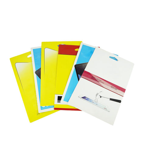 Embalaje OEM Personalizado con Logotipo a Color en Papel de Arte para Protector de Pantalla de Vidrio Templado de Teléfono Móvil