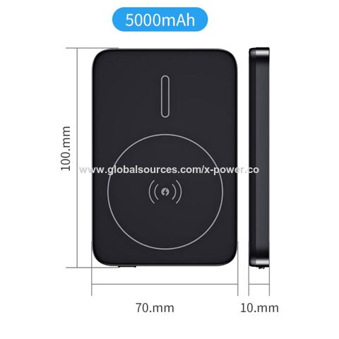 Kabellose magnetische Powerbank 5000mAh mit OEM-Logo für Mobilgeräte