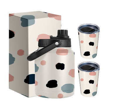 Double Wall 304 Stainless Steel Water Bottle With Handle And Wide Mouth ...