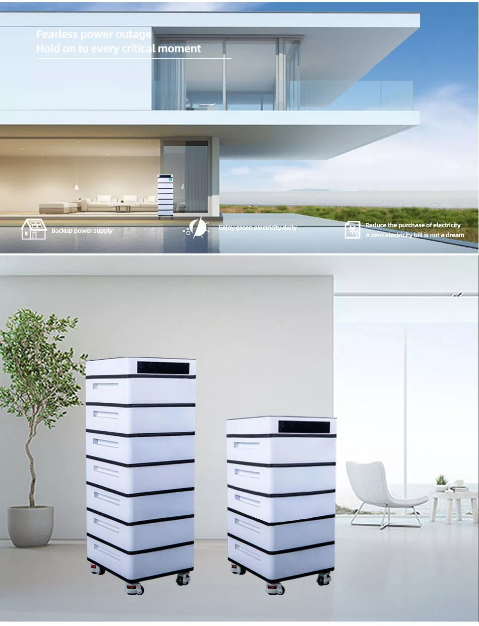 Modular 51.2v 10kwh 20kwh 30kwh 50kwh Lifepo4 Lithium Ion Home Solar ...