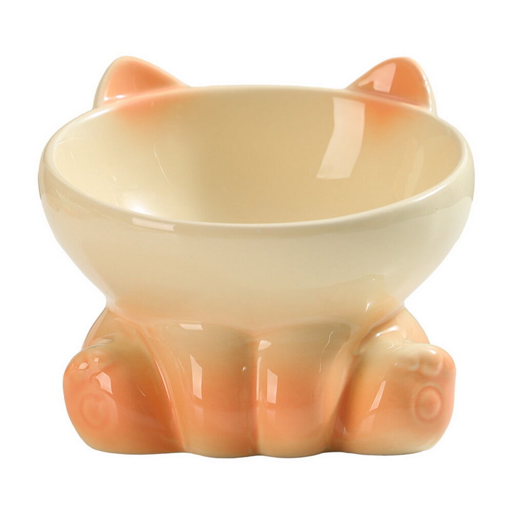 Custom Ceramic Pet Bowl Neck Protection Dog Cat Food Bowl Pet Stoneware ...