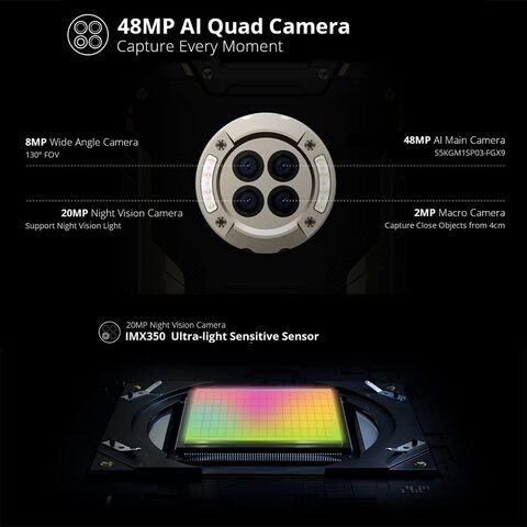Smartphone Robusto 2024 OEM ODM GT 8GB+256GB MTK G95 Android 12 Celular Smartphone IP68 IP69K Telefone Android Portátil