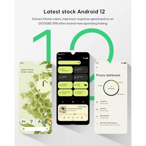 Teléfono 4G Robusto IP68 IP69K 8GB+256GB, Smartphone 6.3'' FHD+ con Notch de Gota, Android 12, Servicios OEM ODM SKD Disponibles