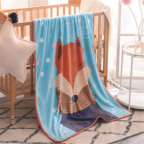 Custom Printing Pattern Cotton Baby Cartoon Blankets