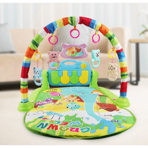 Tapete de Juego Musical para Bebé Multifuncional con Juguetes Colgantes JX