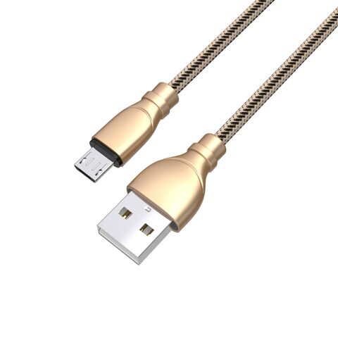 Cable micro de la carga y de sincronización de datos, A a B micro, vivienda de aluminio trenzada de nylon