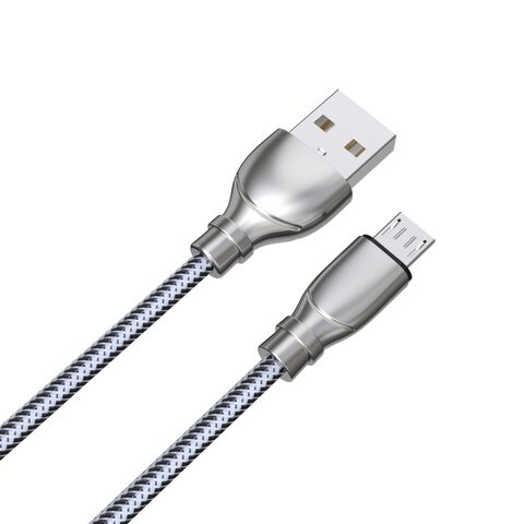 Cable micro de la carga y de sincronización de datos, A a B micro, vivienda de aluminio trenzada de nylon