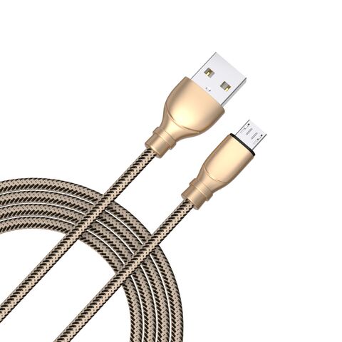 Cable micro de la carga y de sincronización de datos, A a B micro, vivienda de aluminio trenzada de nylon