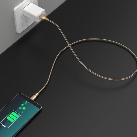 Cable micro de la carga y de sincronización de datos, A a B micro, vivienda de aluminio trenzada de nylon