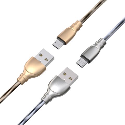 Cable micro de la carga y de sincronización de datos, A a B micro, vivienda de aluminio trenzada de nylon