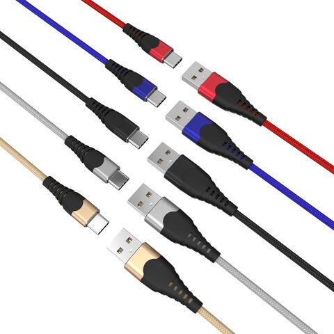 USB A auf USB C Kabel 1m Nylon geflochten, Lade-und Daten synchron isation