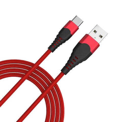 USB A auf USB C Kabel 1m Nylon geflochten, Lade-und Daten synchron isation