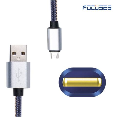 Cable de carga micro USB trenzado de alta resistencia para teléfono móvil