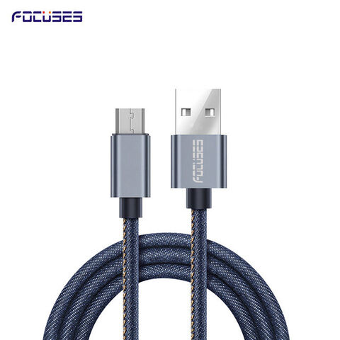 Cable de carga micro USB trenzado de alta resistencia para teléfono móvil