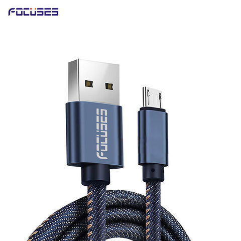 Cable de carga micro USB trenzado de alta resistencia para teléfono móvil