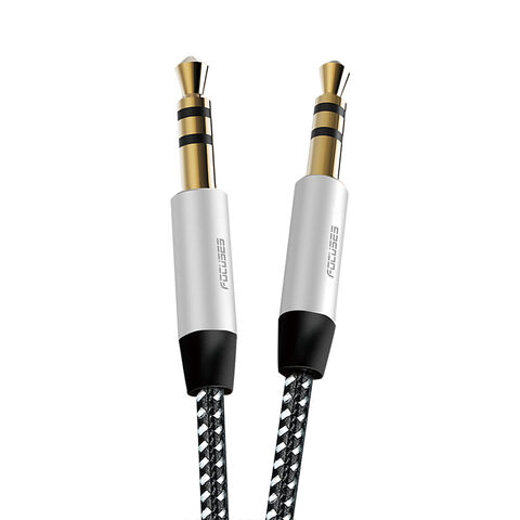 Cable Auxiliar de 1M con Cordón de Nylon, Cable Adaptador de Audio para Altavoz de 3.5mm para iPhone