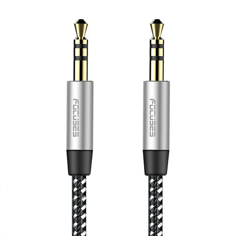 Cable Auxiliar de 1M con Cordón de Nylon, Cable Adaptador de Audio para Altavoz de 3.5mm para iPhone