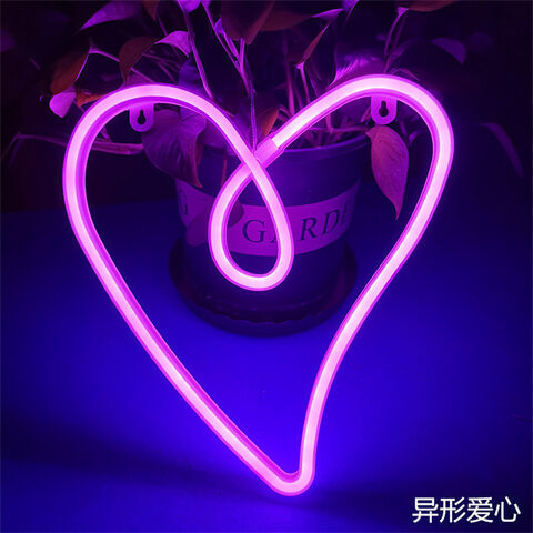 Luz de Neón LED Personalizable en Varios Colores, Base No Incluida JX
