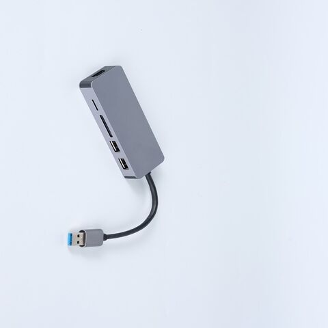 موزع USB C 5 في 1، مقسم بيانات USB، محول محور USB 3.0، محطة إرساء، موزع بيانات USB 3.0 للكمبيوتر المحمول