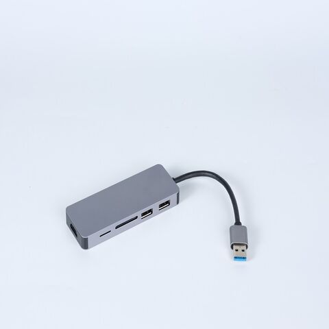 موزع USB C 5 في 1، مقسم بيانات USB، محول محور USB 3.0، محطة إرساء، موزع بيانات USB 3.0 للكمبيوتر المحمول