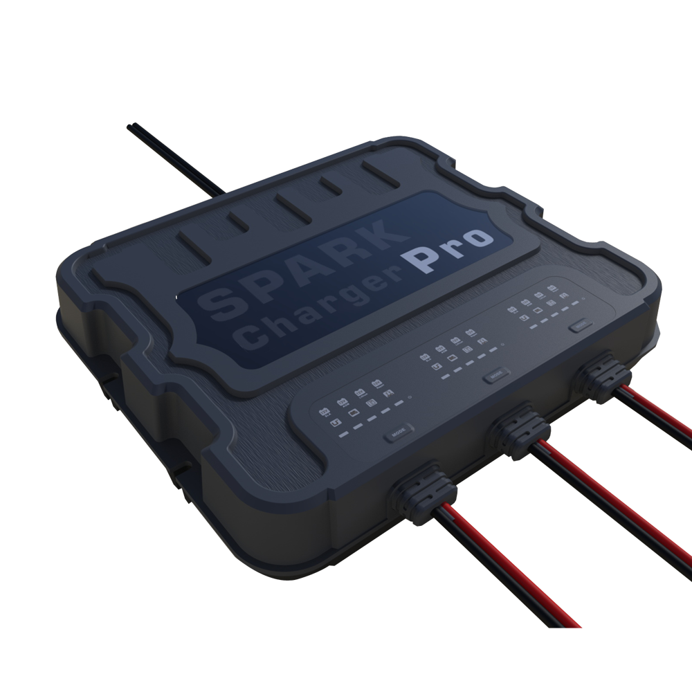 3 Bank Marine Battery Charger 30A - Waterproof Onboard Charger For AGM, Lithium, Deep-Cycle Batteries