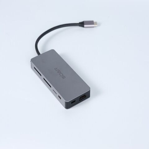 Estación de Acoplamiento USB C 11 en 1 con Salida de Monitor 4K, Puerto de Pantalla, Mini Dock para Laptop, Adaptador Multipuerto USB Tipo C, Estación de Acoplamiento PD 87W