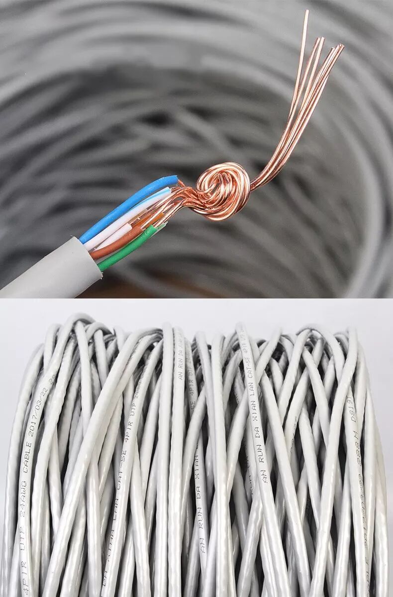 Gray 1000ft Bulk Cat5e, Cca Ethernet Cable, Utp Pull Box, Cat-5e ...