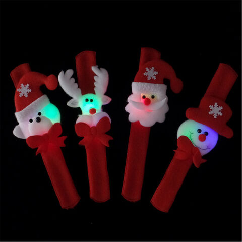 Christmas Headbands Clap Circle Wrist Slap Bracelet Funny Santa Bracelet Baby Kids Christmas Gift JX