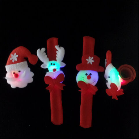 Christmas Headbands Clap Circle Wrist Slap Bracelet Funny Santa Bracelet Baby Kids Christmas Gift JX