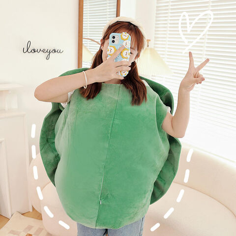 Vente en gros d'usine, déguisement amusant portable, oreiller en forme de carapace de tortue, jouet en peluche pour enfants et adultes