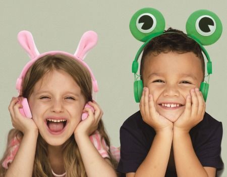 Best Price Cute Bunny Wired Headphone For Kids Children Headphone With 