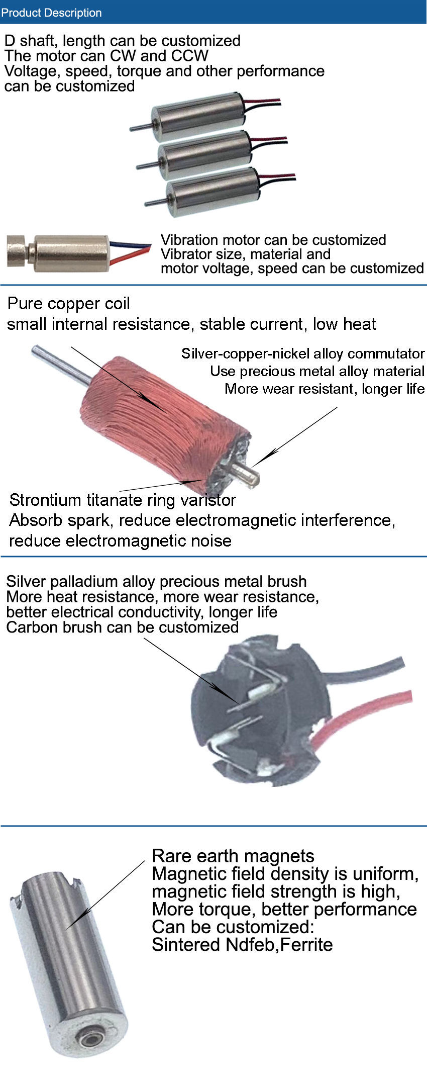 7mm 710 712 714 716 1.5v 3v 5v 6v Coreless Micro Motor Small Electronic ...