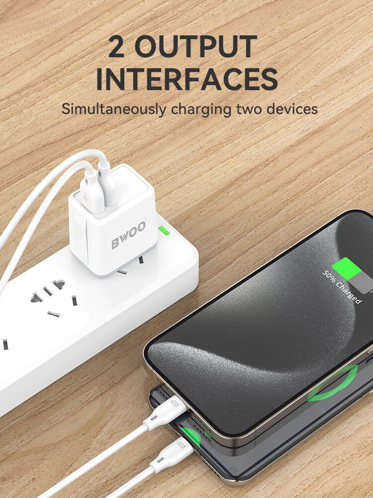 Bwoo 5v2.4a Multi Port Usb Charger Smart Digital Display Current ...